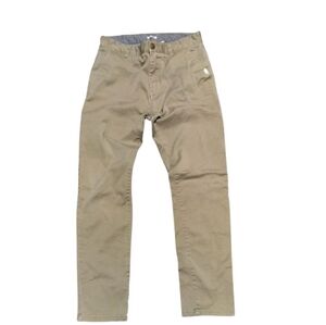 Quicksilver Khakis Pants Men 28X26 Beige Flat Front Skater Punk Grunge Straight